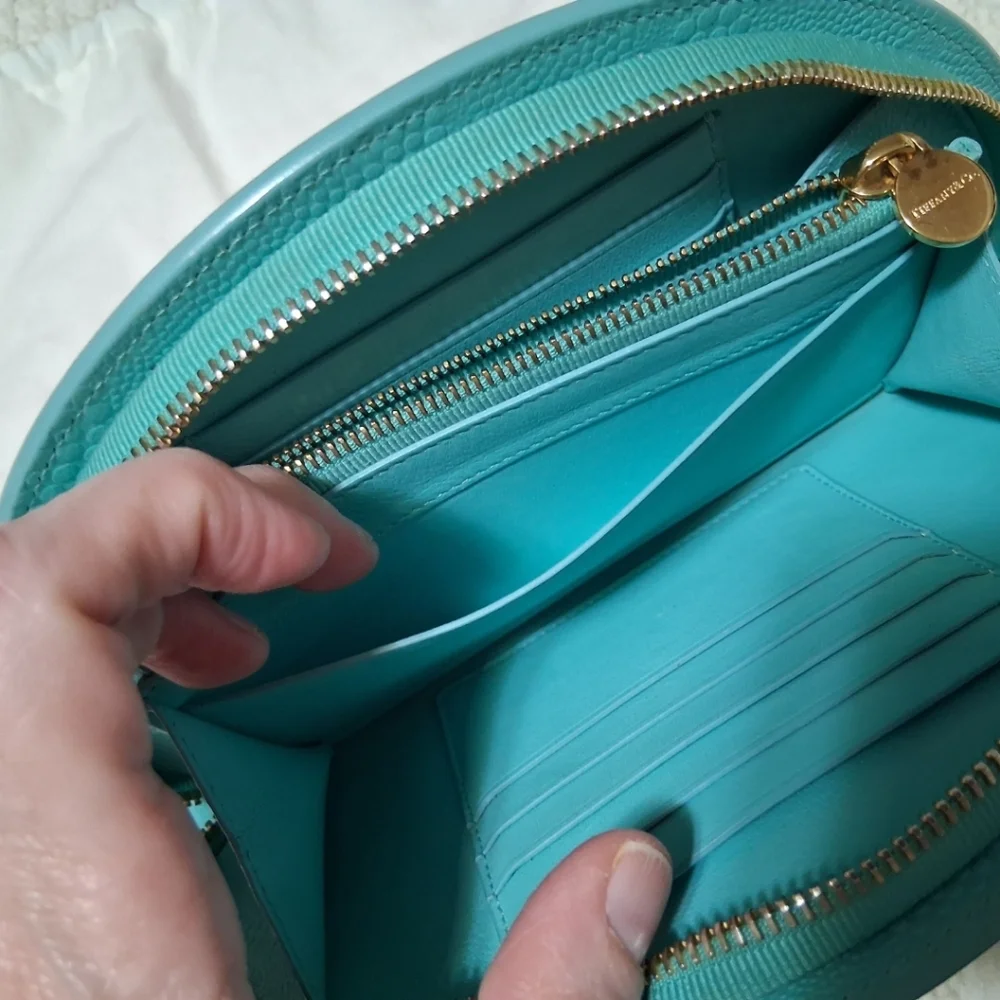 Tiffany & Co. Tiffany Blue Half Moon LARGE  Clutch/Wristlet